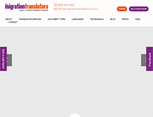 Tablet Screenshot of migrationtranslators.com.au